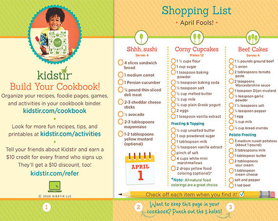 April Fools! Shopping List