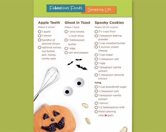 Faboolous Foods Shopping List