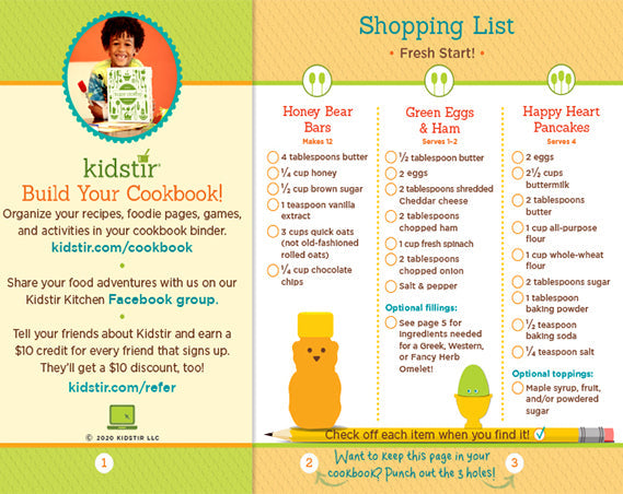 Fresh Start! Shopping List