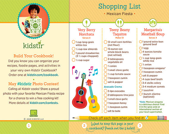 Mexican Fiesta Shopping List