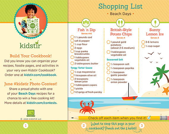 Beach Days Shopping List