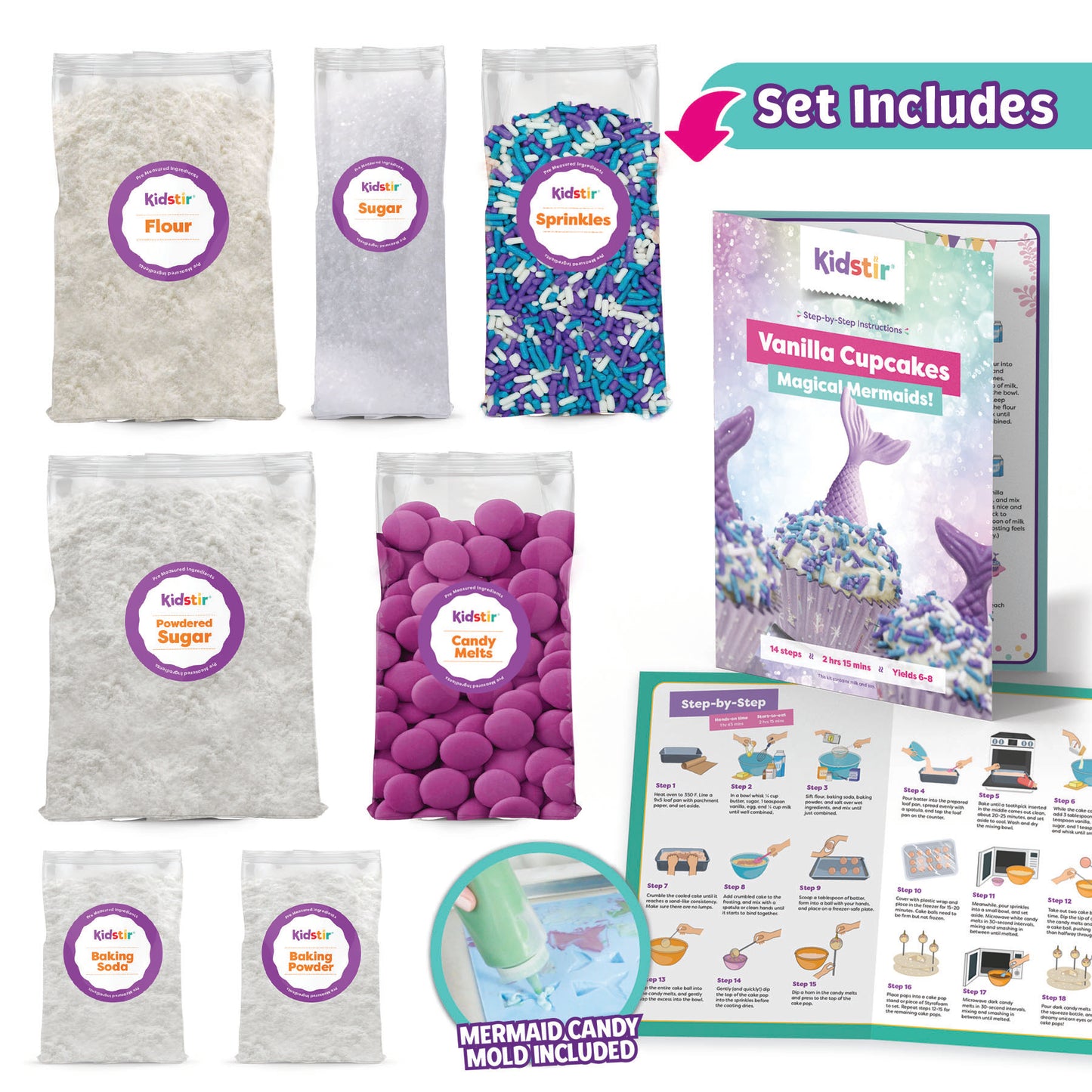 Mermaid Cupcake Baking Kit