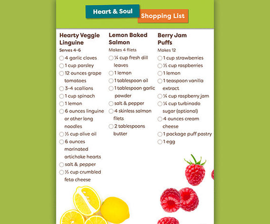 Heart & Soul Shopping List