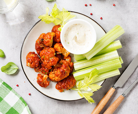 Cauliflower Buffalo Bites (V)