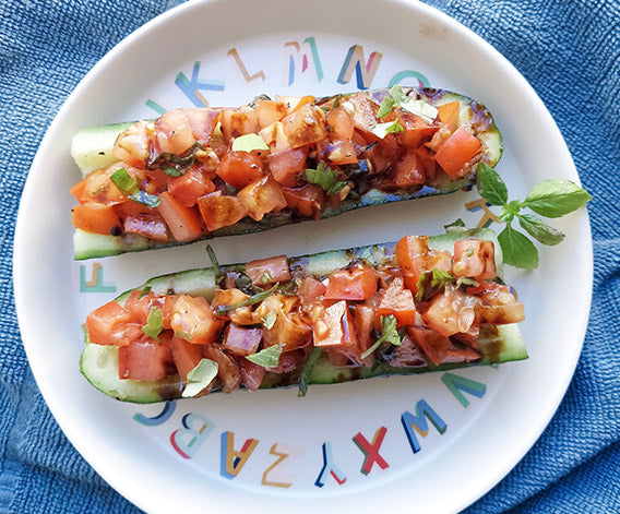 Bruschetta Cucumber Boats