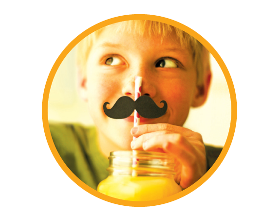 silly mustache straws