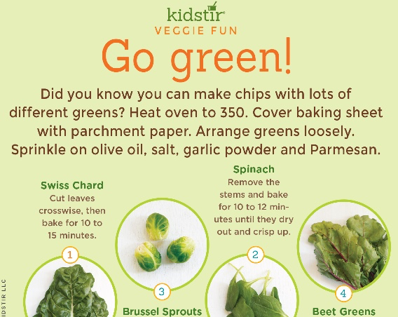 Green Veggie Chips for Kids to Bake